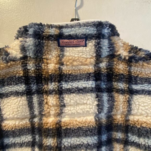 Vineyard Vines SuperShep Super Shep Sherpa Quarter Zip Pullover Fleece Top Shirt - Picture 6 of 6